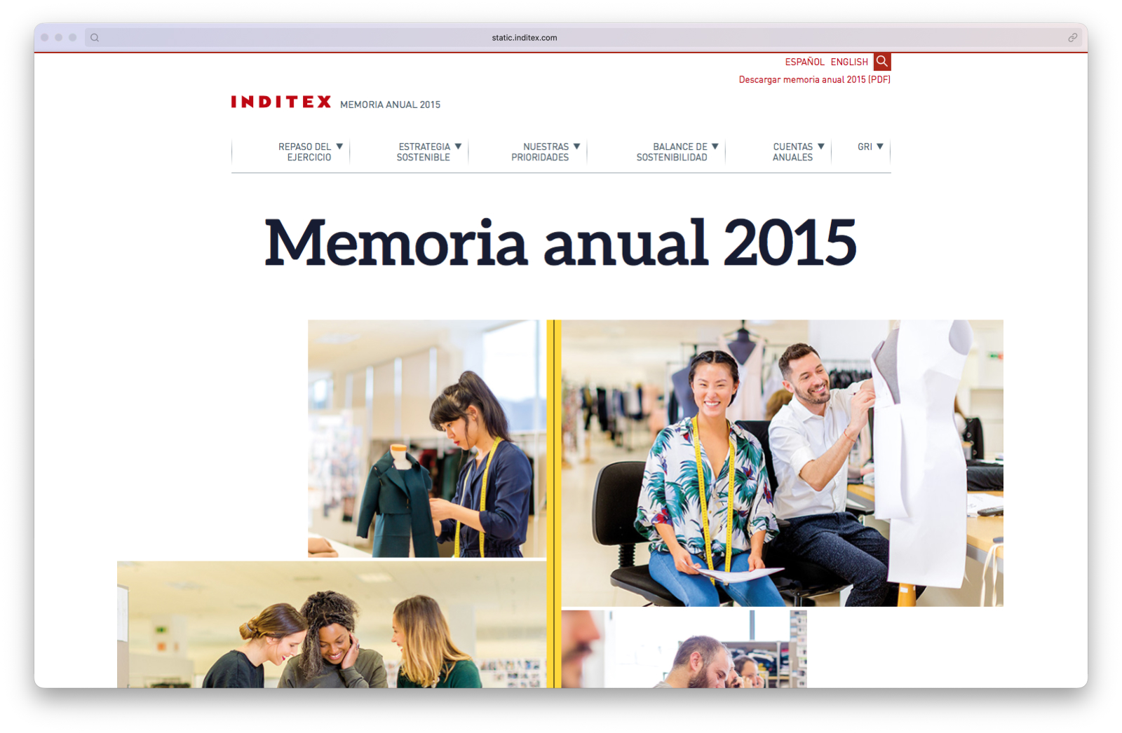 Inditex Memoria Anual 2015