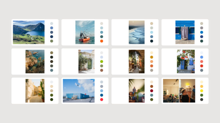 Estudio de color para definir la paleta — muestra 1