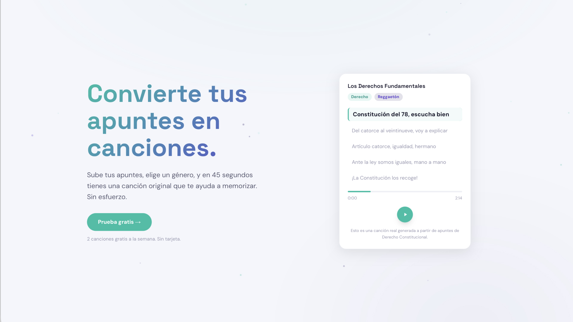 De apuntes aburridos a canción pegadiza