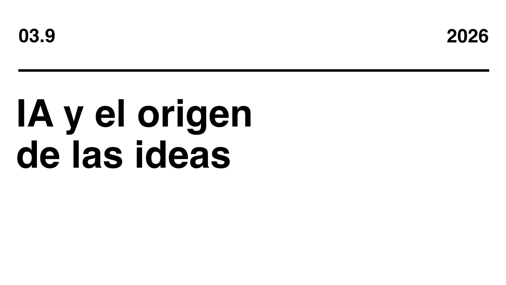 IA y el origen de las ideas